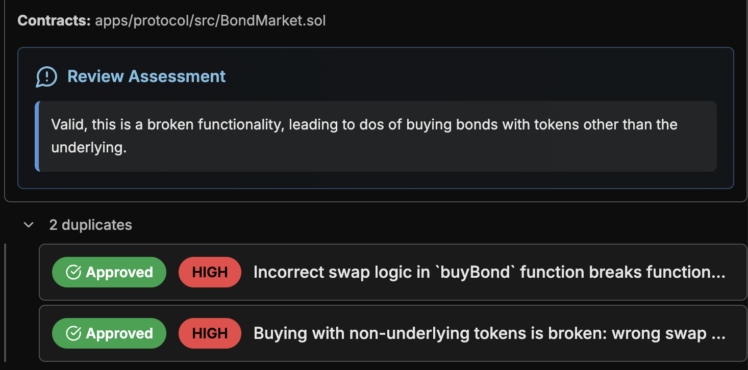 Apporved Duplicate Finding