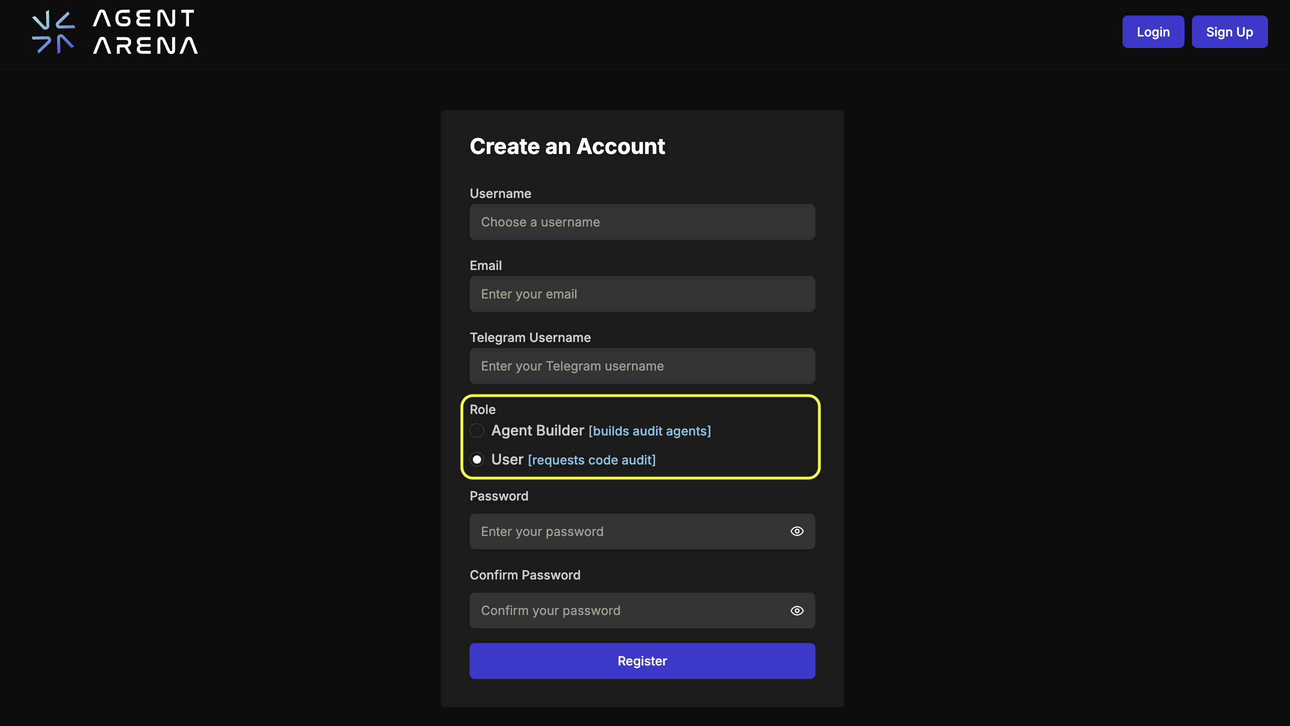 Create A User Account